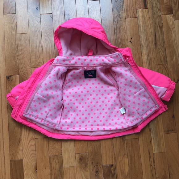 THE CHILDREN’S PLACE 2 in 1 Pink Infant Winter Jacket Size 12-18 Months. - Picture 4 of 6